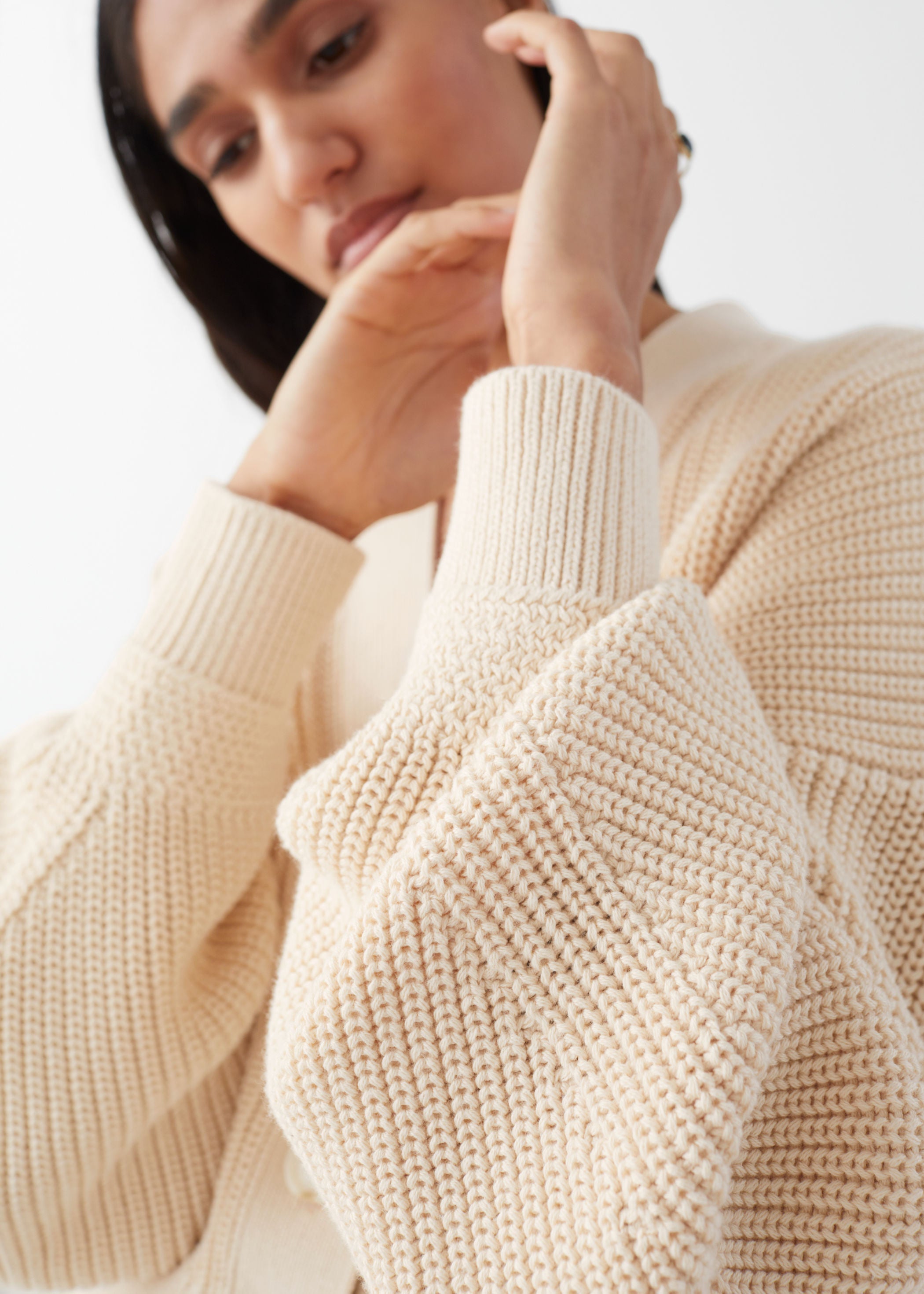 Cropped cardigan other stories sale
