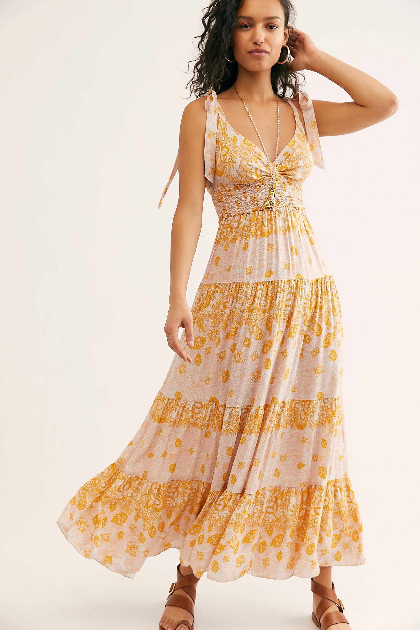 free people lets smock about it maxi