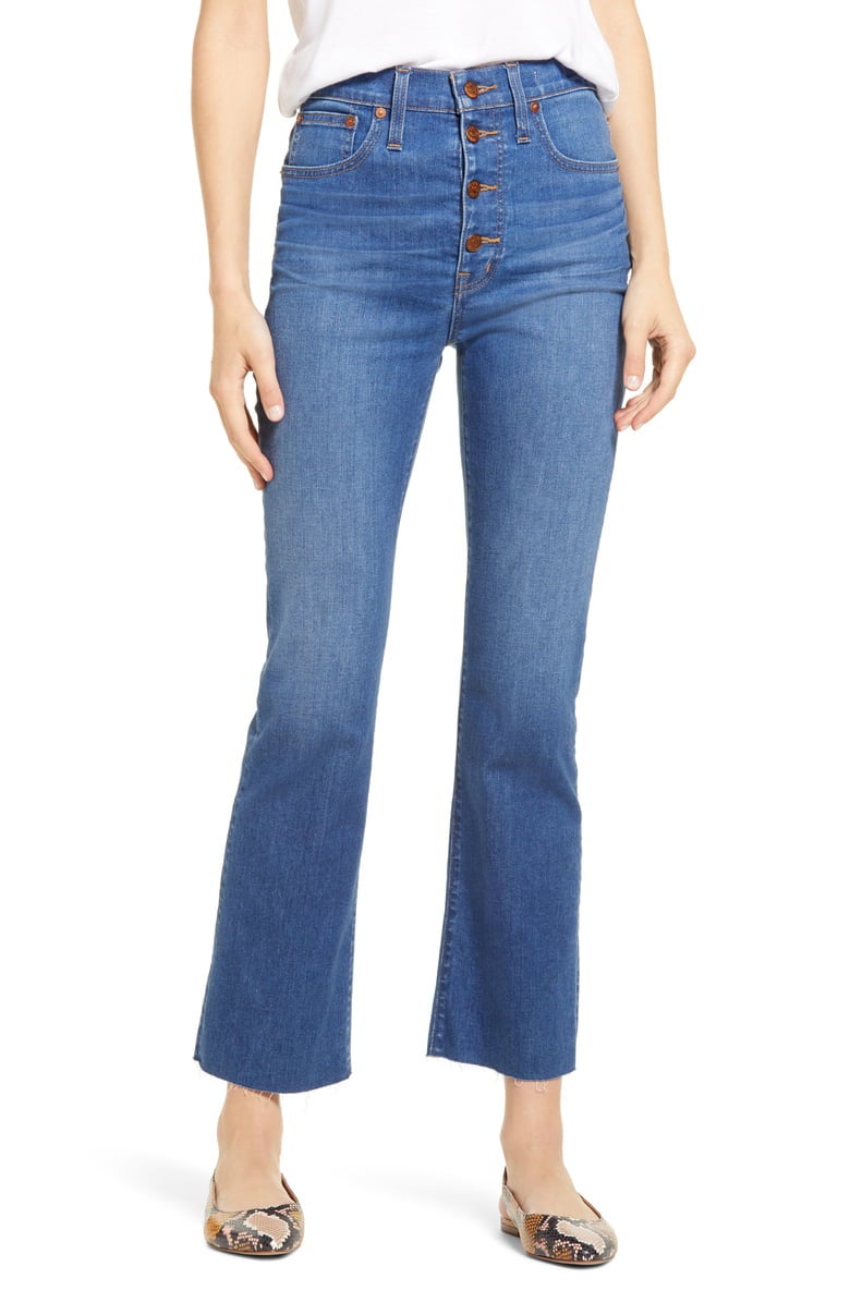boot leg high waist jeans