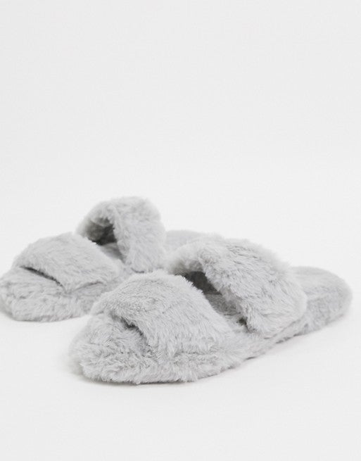 fluffy shoes slides