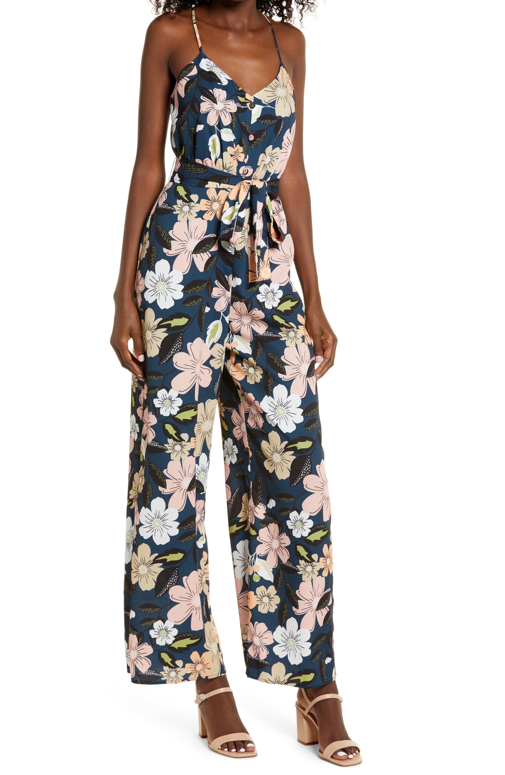 Chelsea28 + Floral Wide Leg Jumpsuit