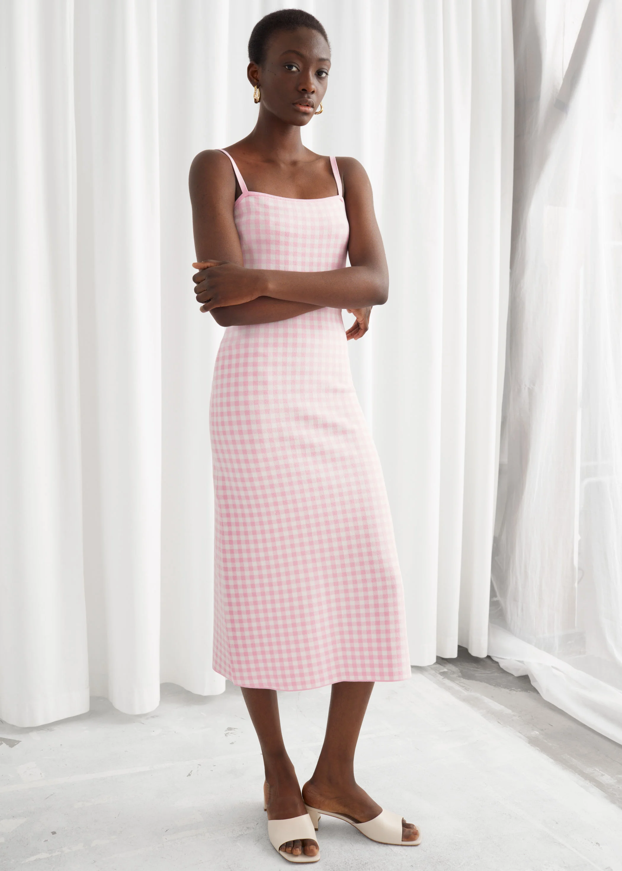 Fitted 2025 gingham dress