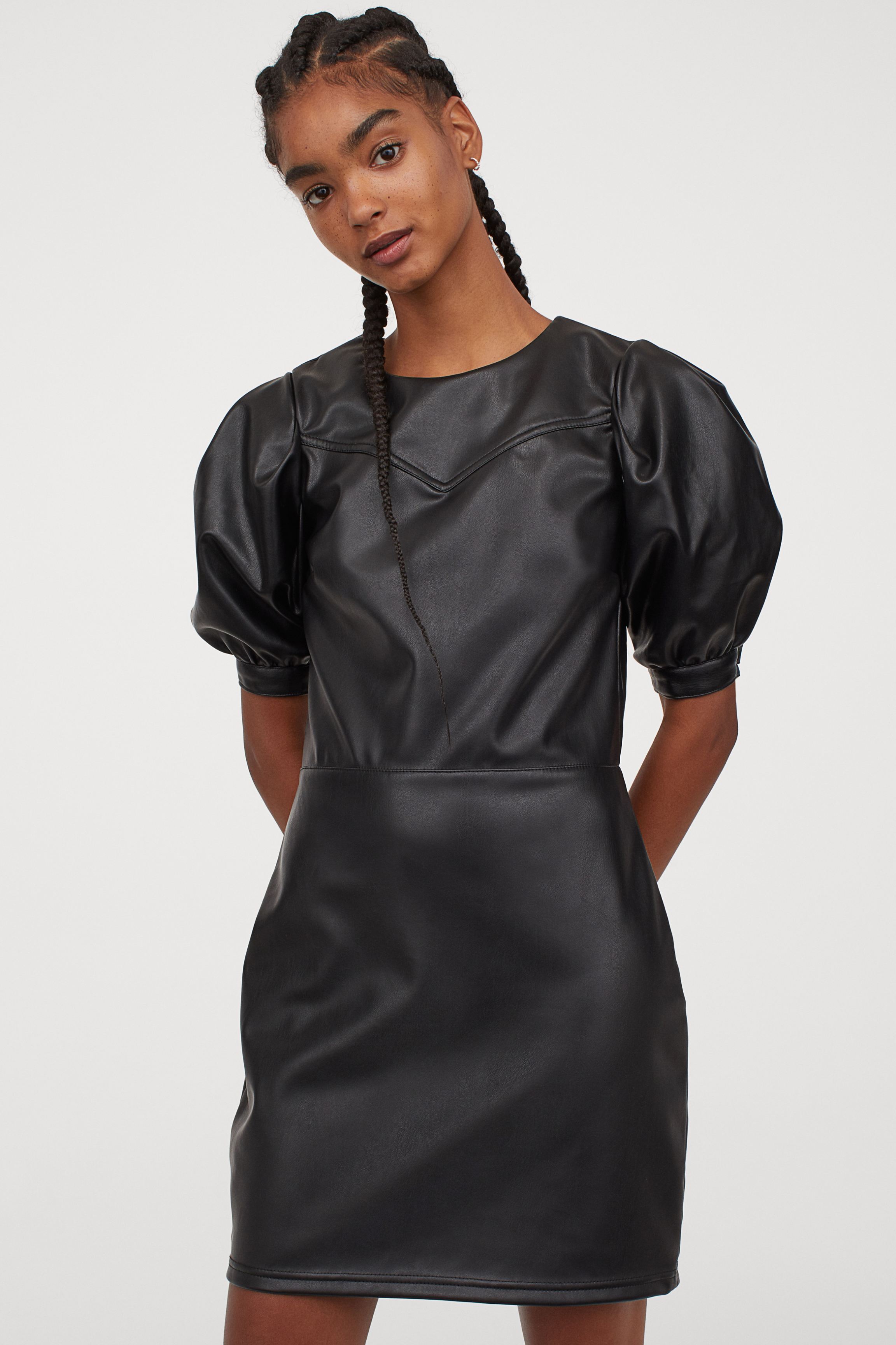 Leather dress h&m store