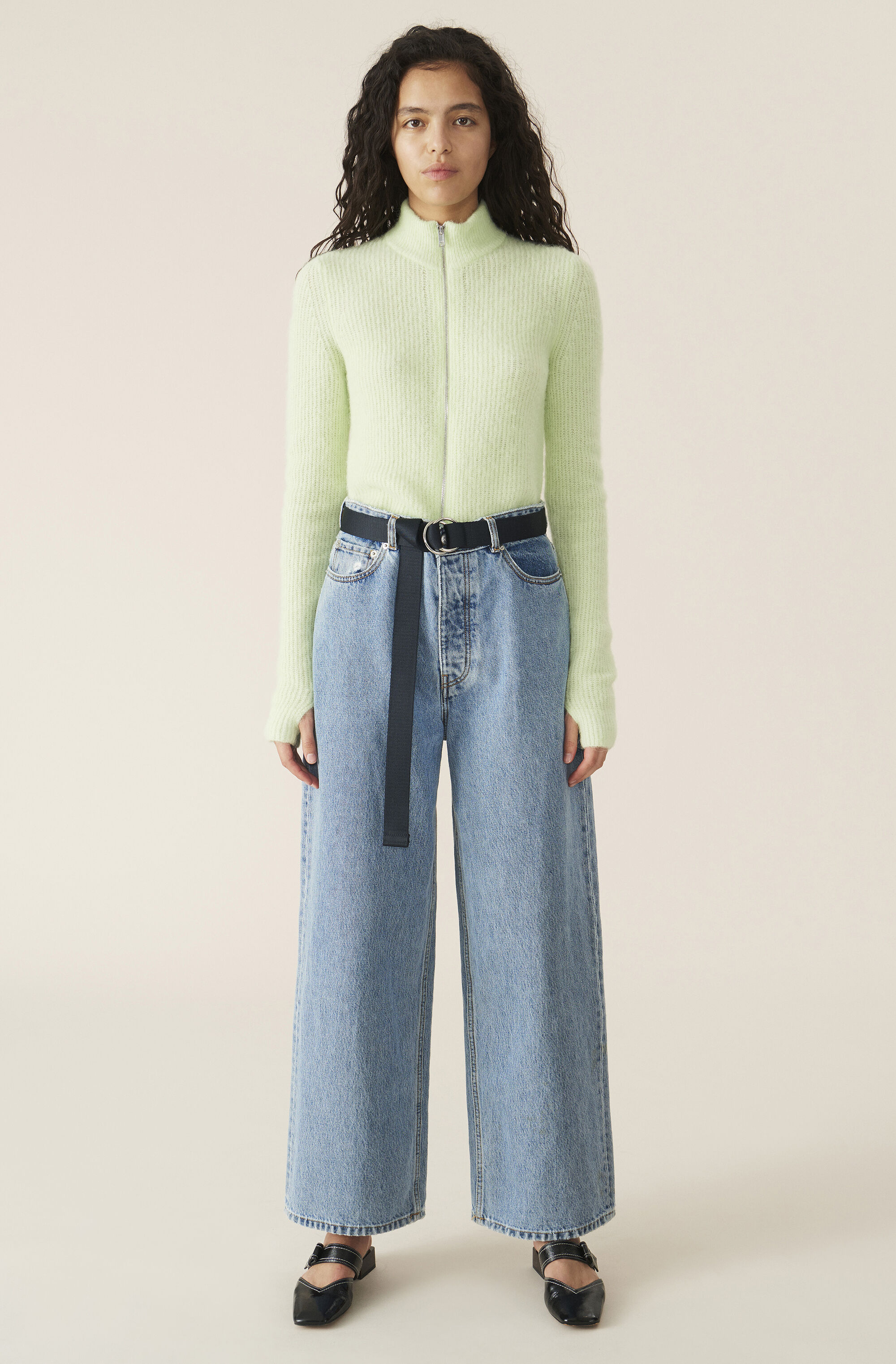 Ganni soft sales wool knit cardigan