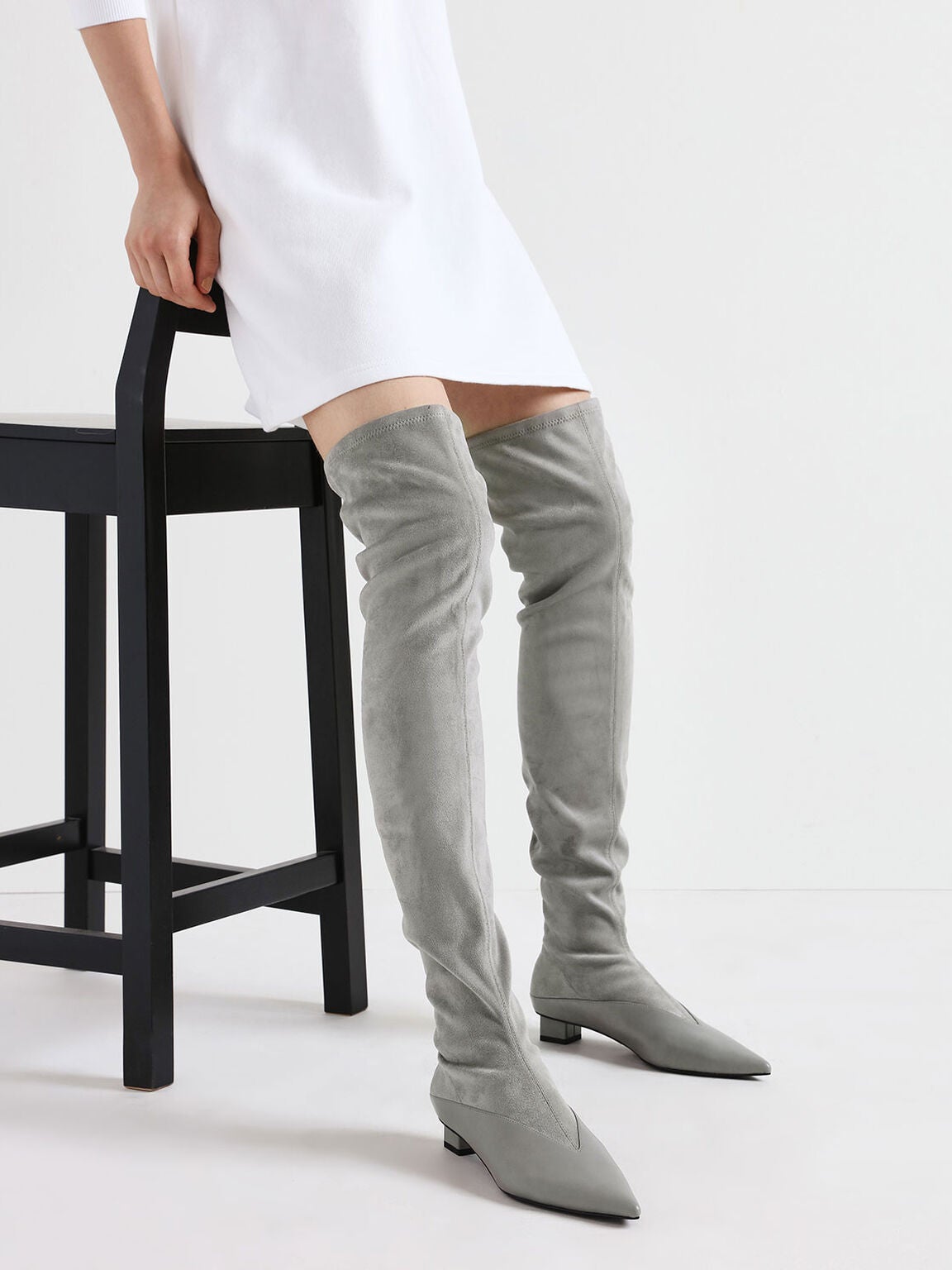 Low block heel best sale sock boots
