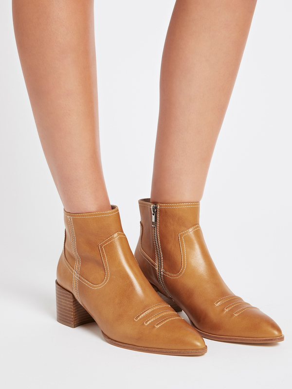 albie ecru leather chunky chelsea boots