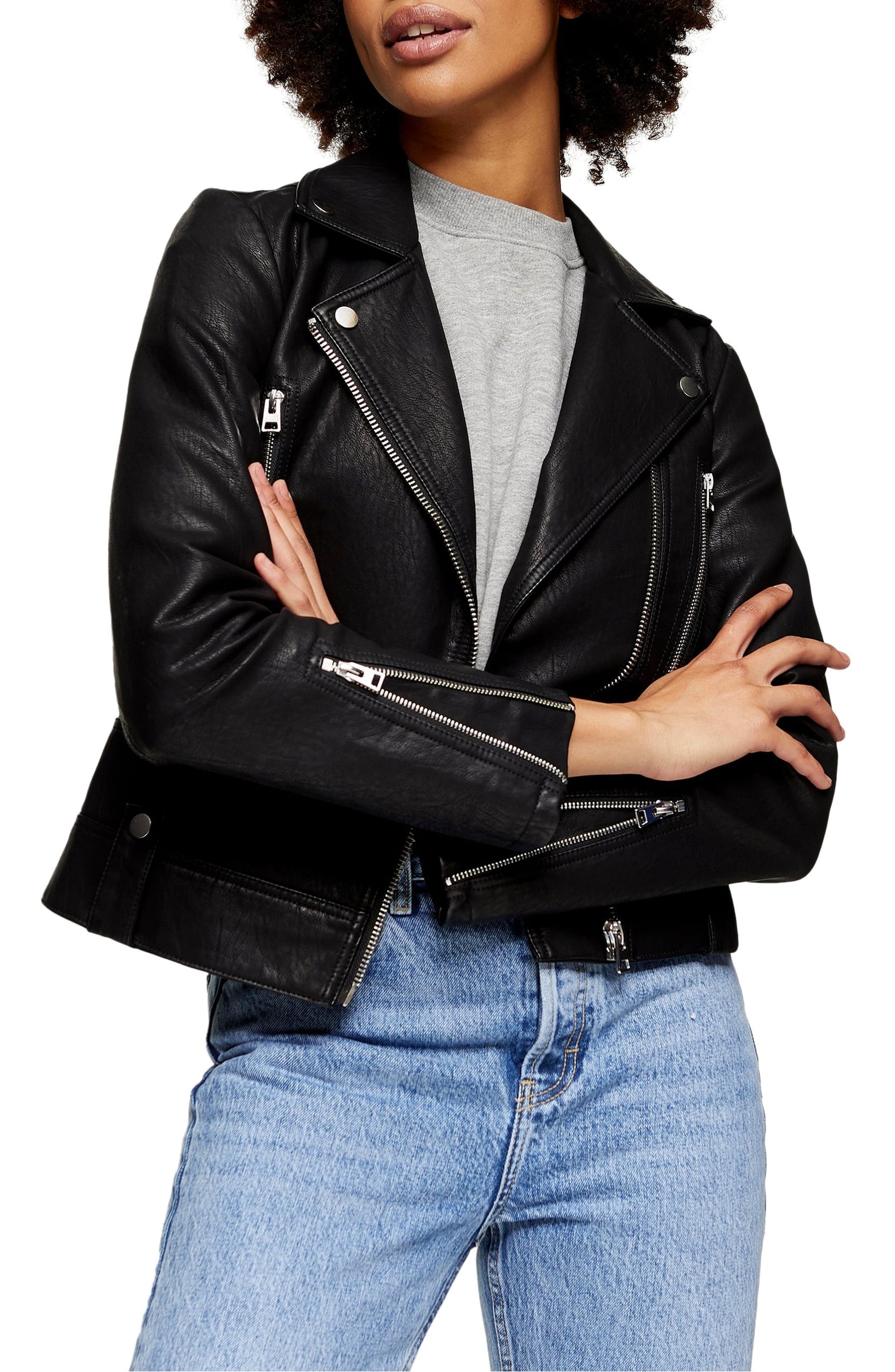 Ei groß Lehm topshop black faux leather biker jacket Wegbringen Lieber ...