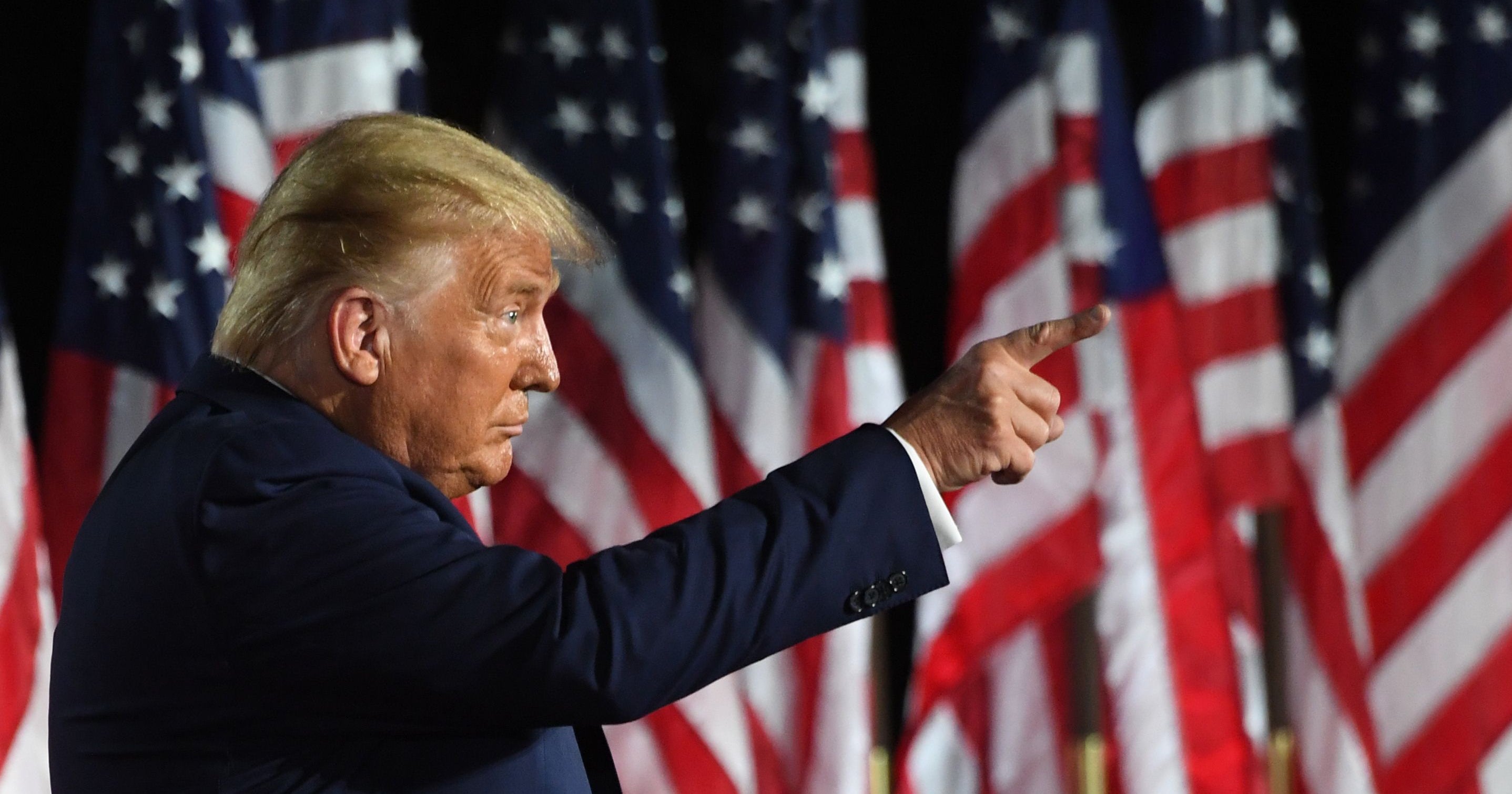 Trumps Wrinkled Flags Focus At RNC Last Night